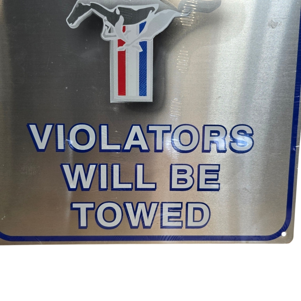 Ford Mustang Parking Only metal sign 11" X 17" PONY LOGO Garage Man Cave Den New - Picture 3 of 6